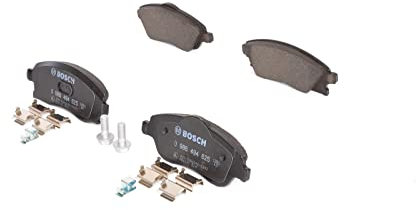 Bosch BP281 - Pastiglie Freni Auto, Asse Anteriore - Qualità Bosch - Riduzione del Rumore e della Polvere - Certificazione ECE-R90 - Senza Rame - 1 Confezione da 4 Pastiglie - Con Accessori