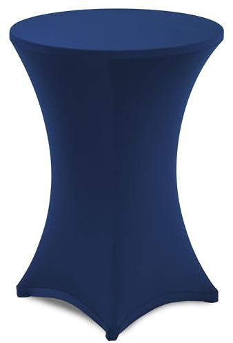 Gräfenstayn® Diana överdrag för bistrobord - stretch spandex - flera storlekar för en bordsdiameter på Ø 60 cm • Ø 70 cm • Ø 80 cm (blå, Ø 80)