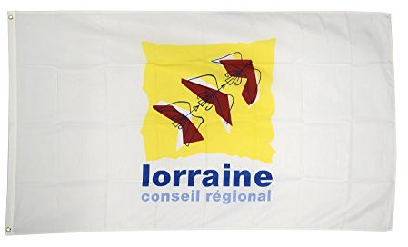 Flaggenfritze Fahne/Flagge Frankreich Region Lothringen + gratis Sticker