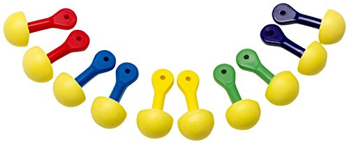 3M E-A-R EXPRESS Pod Plugs Earplugs 321-2200, Uncorded, Assorted Color Grips, Pillow Pack, Pack of 100