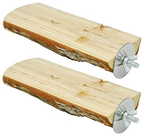 Niteangel Sitzstangen aus Holz für Papageien, 2 Stück