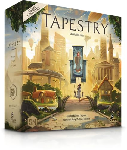 Stonemaier Games: Tapestry (Base Game) by Jamey Stegmaier | A Civilization Building Strategy Board Game | Lead a Civilization to Greatness Through Cultural & Tech Advances | 1-5 Players, 120 Mins