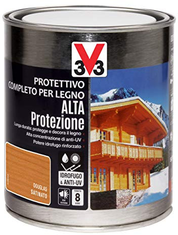 V33 Protettivo Completo per Legno a Solvente Alta Protezione Douglas 0,75 L