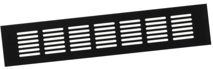 60x300mm Air Vent Cover - Aluminium Ventilation Grille - Black Furniture Grill for Door, Wardrobe, Radiator