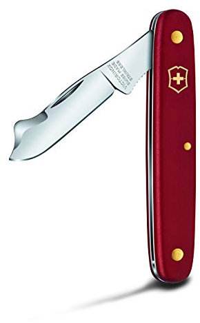 Victorinox, Greffoir combi S, Couteau Universel de Jardin, Multifonction, Léger, Swiss Made, 2 Fonctions, Lame pointued tip, rouge