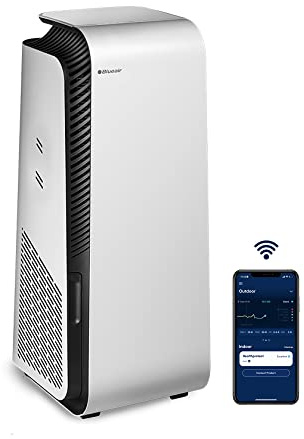 BLUEAIR Purificador de aire avanzado para grandes espacios, contra polvo moho polen y alérgenos, elimina olores, dormitorio sala de estar, Alexa, automático, HEPASilent, HealthProtect 7440i