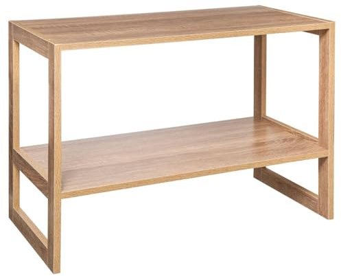 5 five simply smart 5five - Étagère Empilable Mix N Modul Effet Bois Naturel, 2 Niveaux, 69 x 33,5 x 51 cm - pour Salon, Chambre, Bureau