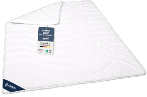 Winterdecke 135 x 200 cm, Allergiker Bettdecke warm, Winterbettdecke, vegan | 3D-Hohlfaserfüllung, Bezug 100% Baumwoll-Batist, Made in Germany, Winter Faserdecke, Duodecke ohne Knöpfen, atmungsaktiv