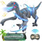 Kizmyee Ferngesteuerter Dinosaurier Spielzeug für Kinder - 2.4 GHz Realistische Dino Spielzeug mit Licht, Gehen, Brüllen, Wiederaufladbar Elektrischer Dino Geschenk für Jungen Mädchen ab 3 Jahren