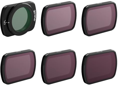 SKYREAT Skyreat ND Filters Set for DJI Osmo Pocket 3 Creator Combo Accessories -6 Pack (CPL/ND8/ND16/ND32/ND64/ND128)