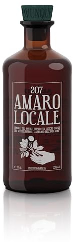 207 Amaro Locale, Miglior Amaro al Mondo 2024, Confezione Regalo, con Zafferano DOP, vol 23%, 70 CL