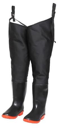 VesFy Watstiefel Winterwarme Hüftwatstiefel Für Herren, 80 cm Hohe Knielange Hüftstiefel Für Angeln, Leicht, Atmungsaktiv (Color : Black, Size : 37 EU)