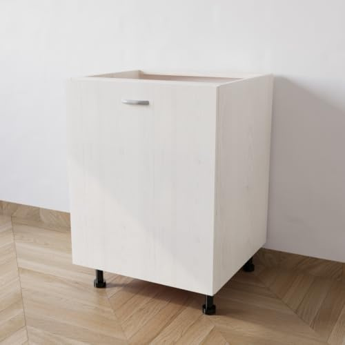 Calandrelli Base Cucina L 60 P 55,5 H 72 cm Larice Bianco 1 Anta