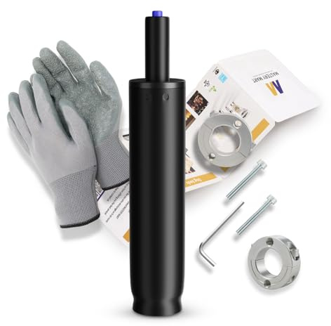MASTERY MART Gaslyft Cylinder Utbytesdel – 4-tums Slaglängd med Borttagningsverktyg, 1000 lbs Kapacitet, Universell Storlek, Passar de flesta Kontorsstolar, Hydraulisk-Pneumatiskt Chockpiston Klass 4
