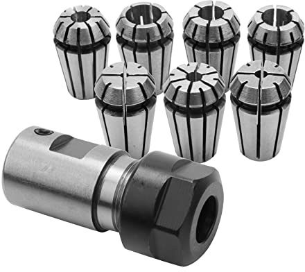 Nagoyuki 7Pcs ER11 1-7mm Spannzangen mit ER11A 5mm Motorwellenhalter Verlaengerungsstange