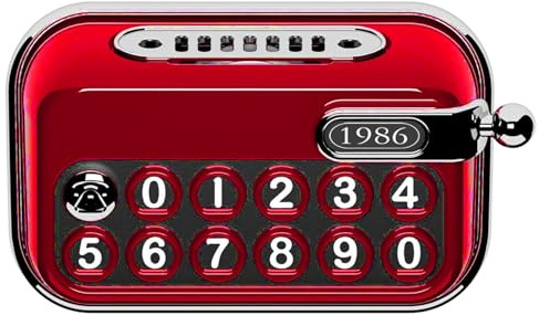 Placa de número de aparcamiento,Número de teléfono de aparcamiento - Difusor de matrícula con forma de máquina de escribir - Práctica señal de parada temporal vintage, exquisita señal de número de par