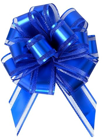 Fanxaolnes Set di 5 Grandi Fiocchi in Nastro per Decorazioni per Regali, Cestini, Auto, Matrimoni, Compleanni e Feste - Facili da Usare, Durevoli e Versatili, Bello ed Elegante, Romantico e festoso