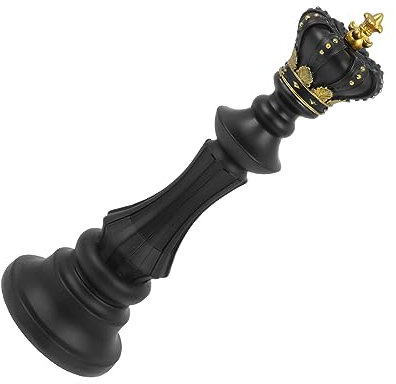 BESTonZON Resin Chess King Ornament Novelty Chess Decor for Adults International Decor