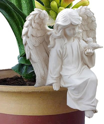 Engel-Gartenstatuen für den Außenbereich,Engel-Gartenstatue - Outdoor-Harz-Engel-Dekor,Dekorative Vintage-Statue, Cherub-Figur, Gartendekoration für Zuhause, drinnen und draußen, Terrasse, Rasen, Hof