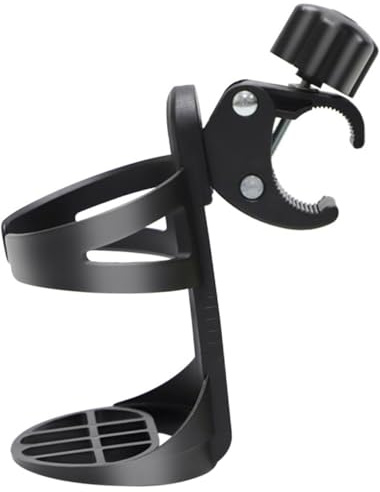 Baluue Portavasos para Cochecito y Silla de Ruedas Abrazadera Ajustable y Diseño Multifuncional en PP, Soporte para Botellas y Tazas para Andador y Bicicleta