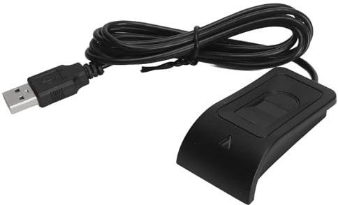 USB-Fingerabdruckleser-Scanner, Schlüsselleser, Fingerabdruck-Schlüsselleser für MacOs, Chrome, 360-Grad-Autokalibrierung, Automatische Kalibrierungserkennung | Schnelle Pc-Anmeldung Per Fingerscan, Autokalibrierung, Laptop-Identifikationsgerät Für Mac Chrome, Silber Schwarz