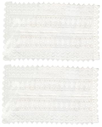 IMIKEYA 2-teiliges Tischset Weißes Tischset Tischdecke Aus Spitze Elegante Tischdekoration Perfekt Für Hochzeitsveranstaltungen