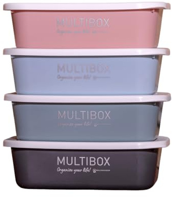 WALDHAUSEN Multibox Organize Your Life! grau, mit Deckel, 3L