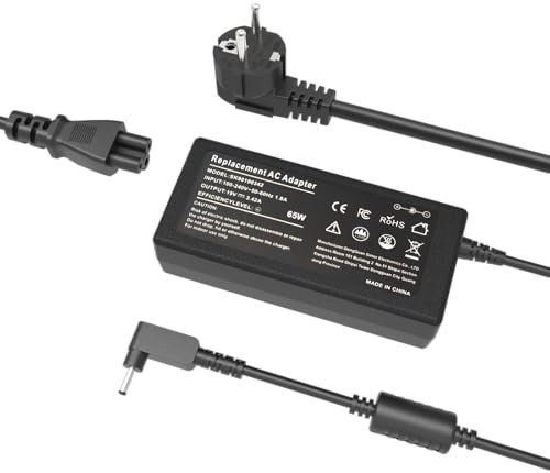 (3.0 x1.1mm) Chargeur Ordinateur Portable 65W pour Acer Swift Spin 1 3 5 SP111-33 SF314-51 SF314-52 SF314-54 SF315 Aspire 3 5 A315 A515 Chromebook 11 14 15 C740 C720 C720p N20C5 N19Q7 N15Q8 PC Adapter