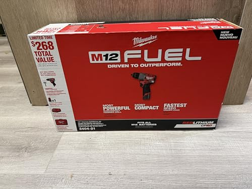 Milwaukee M12 Fuel 1/2 Electric Drill/Screwdriver Kit