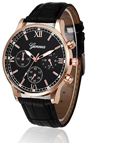 Läder analog legering kvarts armbandsur armband klocka kvinnor