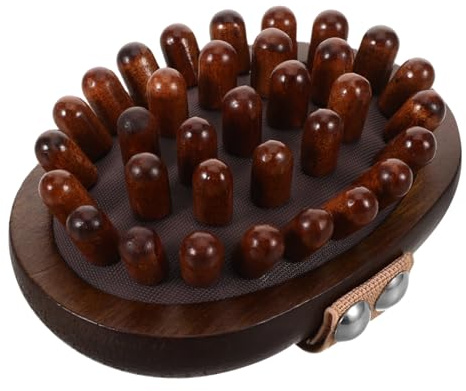 BESTYASH Holzmeridianbürste mit Ergonomischem Design Handliches Massagegerät für Kopfhaut und Körper Unterstützt Gesundheit im Beauty Salon und Spa