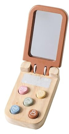 Holzbären Telefon Spielzeug Bildungsssensorisches Spiel Für Kinder 3+ Safe Reisefreundliche Lernaktivität Kompaktes Design Cover Spielzeug Für Kleinkinder