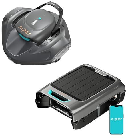 AIPER Seagull 800B + EcoSurfer S2 – Robot limpiafondos inalámbrico con Potente succión y Skimmer Solar automático | Limpieza Inteligente de Fondo y Superficie