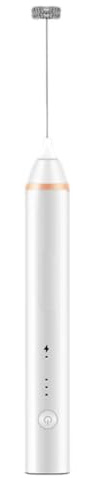SWETRACE Sbattitore Elettrico USB 1200mah Bianco 3 Velocità Regolabili Montalatte per Latte e Uova in Abs e Acciaio Inossidabile per Uso Domestico