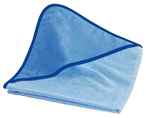 Wörner Südfrottier Kapuzenbadetuch unbestickt uni quadratisch Frottee 80cm 100cm 140cm (100x100cm, sky/ciel)