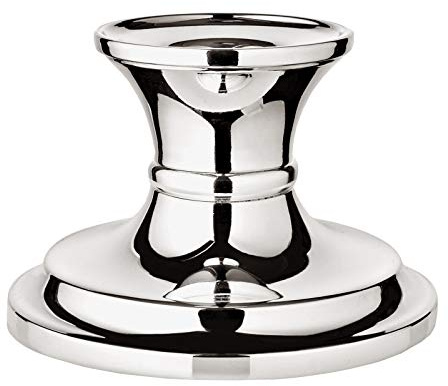EDZARD - Portavelas Fiona, Altura 6 cm, Plata Noble, Resistente al deslustre