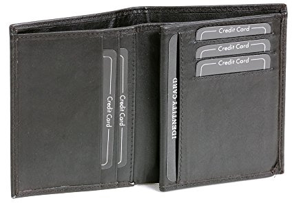 LEAS Ausweishülle und Ausweismappe KFZ Scheine Echt-Leder, schwarz - Card-Collection