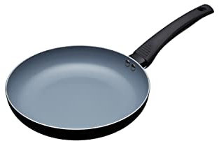 MasterClass Eco Induction Frying Pan with Healthier Ceramic Chemical Non Stick, Aluminium / Iron, Black / Blue, 24 cm