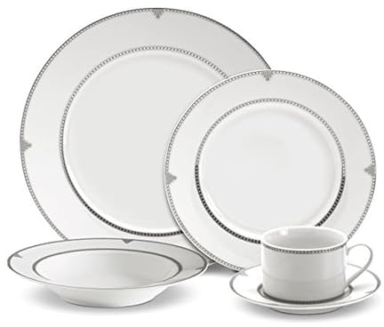 Mikasa Regent Bead 40-Piece Porcelain Dinnerware Set, Service for 8