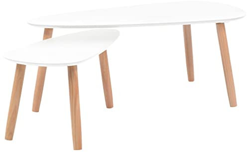 vidaXL 2X Kiefernholz Beistelltisch Kaffeetisch Wohnzimmertisch Satztisch