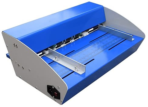 JXYQ Plieuse électrique Multifonction, raineuse avec règle de positionnement, plieuse de Papier, raineuse de Papier en métal Robuste
