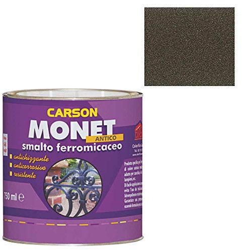 Colorificio Carson Monet Antico Smalto Ferromicaceo Anticorrosivo Antichizzante Vernice Specifico Per Ferro E Ferro Battuto Come Cancelli Ringhiere Recinsioni Lampioni (6000 - MARRONE)