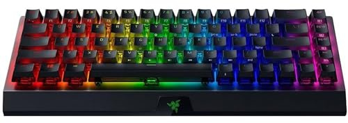 Razer BlackWidow V3 Mini HyperSpeed (Green Switch) - Kabellose 65% Mechanische Gaming Tastatur (Klickende Mechanische Switches, Phantom Tastenkappen, Bluetooth, USB-C) QWERTY US-Layout | Phantom Ed.