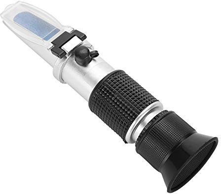 KUIKUI Meerwasser Salzgehalt Refraktometer Salzwassertester Hydrometer Aquarium Optik Refraktometer Temperatur ATC Digital 0-10%