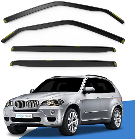 EdgeVisors Wind Deflectors for BMW X5 E70 Door 5 Door SUV 4pc Accessories | 4pc Set, In-Channel Rain Guards & Accessories