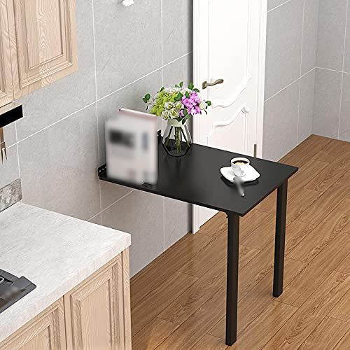 Klappbarer Wandklapptisch/Klappbare Werkbank/Klappbarer Wandmontierter Laptop-Computertisch/Umwandelbarer Arbeitstisch,Robuste Struktur,für Zuhause,Büro,Arbeitszimmer (Schwarz,100x60cm/39x needed