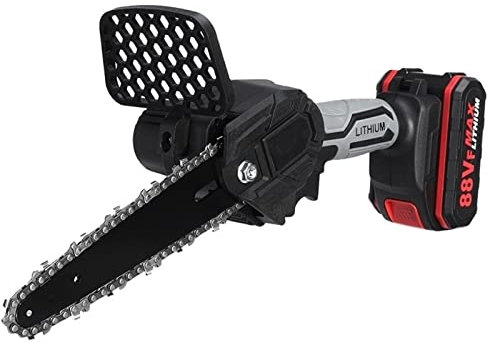 YZACK 6 Pouces 3000W Mini scie à chaîne électrique Travail du Bois élagage tronçonneuse Jardin Coupe scie Outils électriques avec Batterie 2 pièces (Color : 2 Battery)