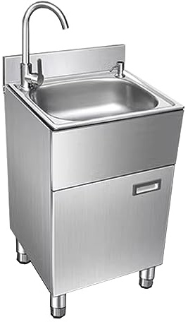 TRGCJGH Spülenschrank 1 Becken Edelstahl Küchenschrank 1 Türen komplett mit Spülbecken Waschbecken mit Unterschrank (43x40x80cm/16.9x15.7x31.4in)