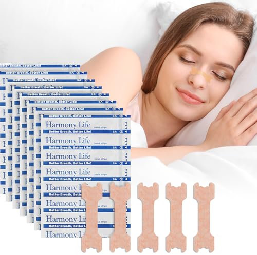 80 Stück Nasenpflaster Schnarchen,Nasenpflaster Gegen Schnarchen, Schnarchstopper Pflaster,Zum Schlafen und Sport, Verbesserung der Atmung,66 x 19mm