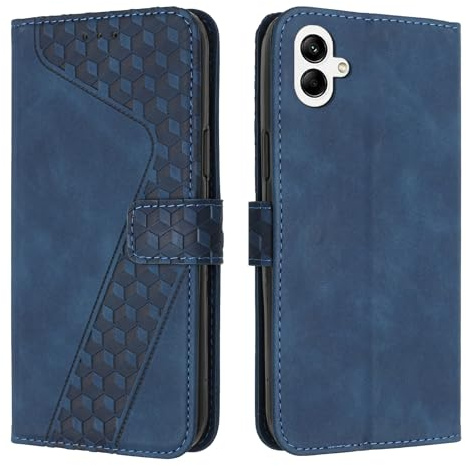 OKZone Compatible With Samsung Galaxy A05 Case, Wallet Case PU Leather with Card holder Slots Magnetic Shockproof Protect Flip Cover Bookstyle Phone Cases Cover for Samsung Galaxy A05 (Blue)